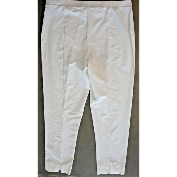&Basics Women's Sz Medium Ivory Rayon/Nylon Blend Stretch Casual Pants $119 - Picture 2 of 10